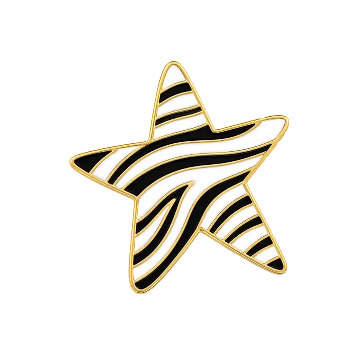 Furei Moodies Collar Charm - Zebra Star