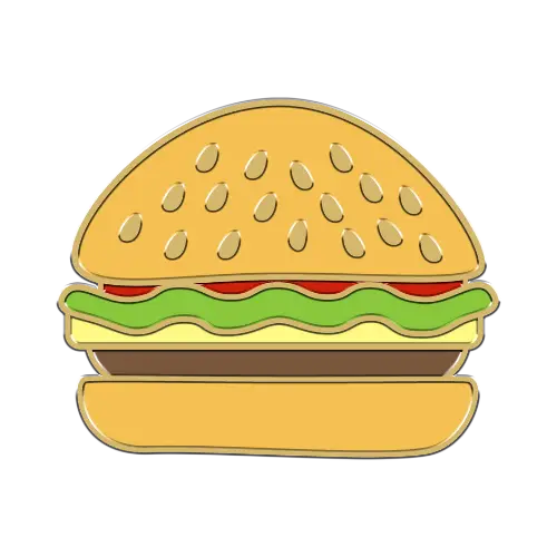 Furei Moodies Collar Charm - Hamburger