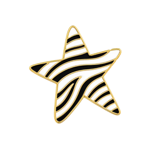 Furei Moodies Collar Charm - Zebra Star