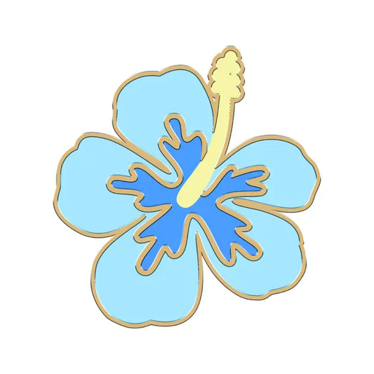 Furei Moodies Collar Charm – Blue Hibiscus